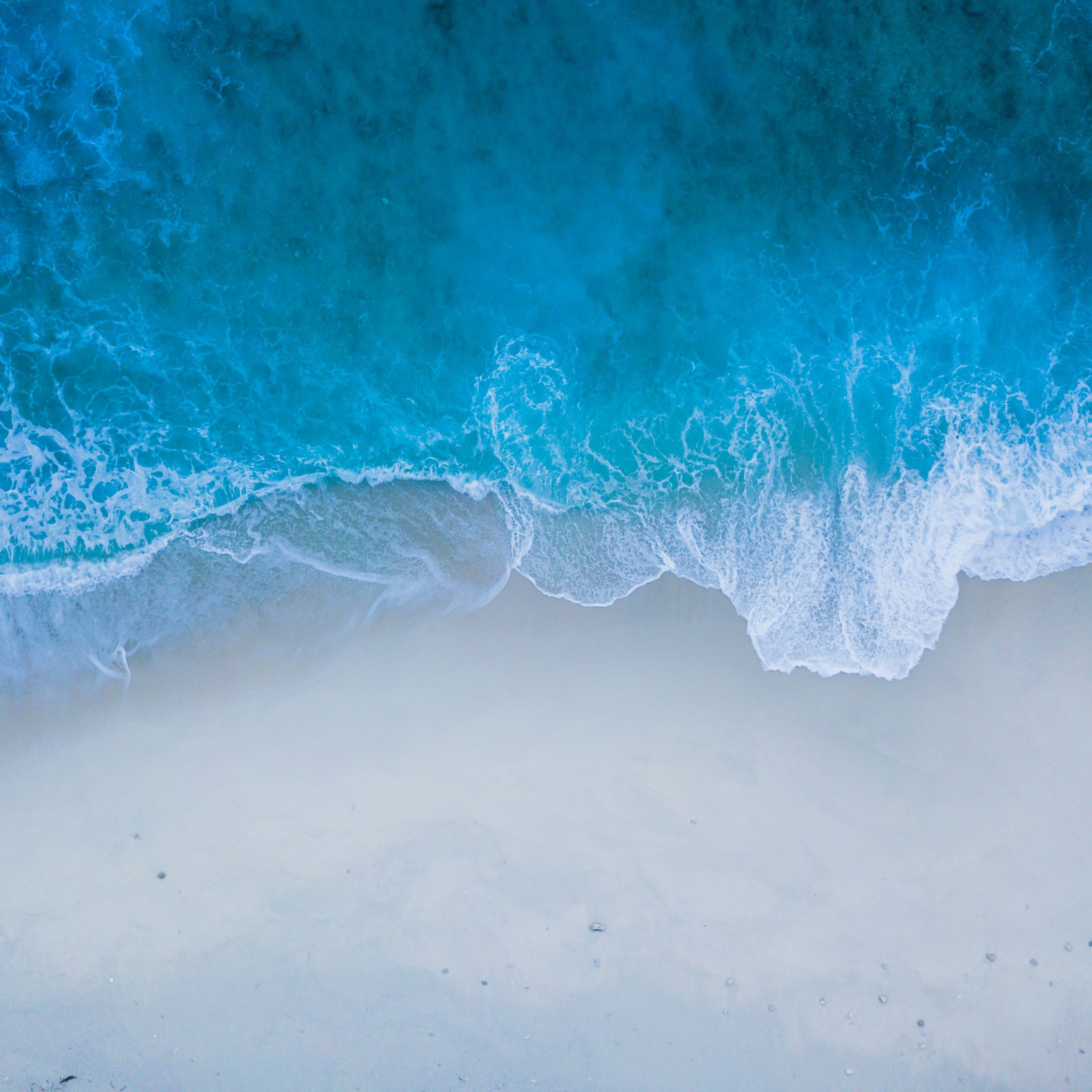 Beach, Sea Shore, Blue Water, Sea Waves, Aerial View, - Lock Screen Ocean Wallpaper Iphone - HD Wallpaper 