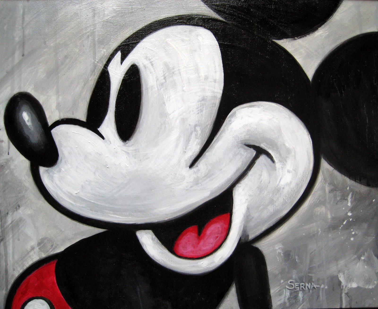 Mickey Mouse Wallpaper Hd - Old Mickey Mouse Painting - HD Wallpaper 