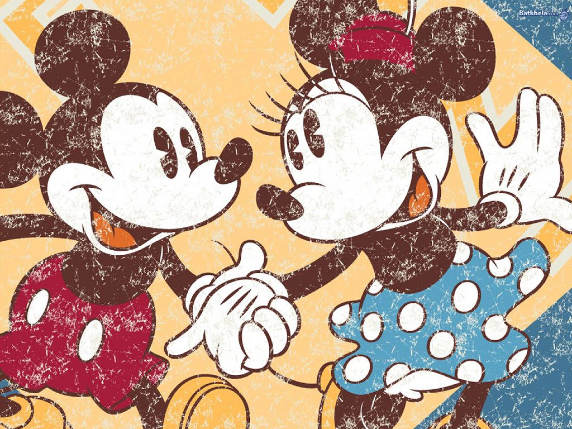 Baby Mickey And Minnie Wallpaper 
 Src Download Free - Mickey And Minnie Mouse Vintage - HD Wallpaper 