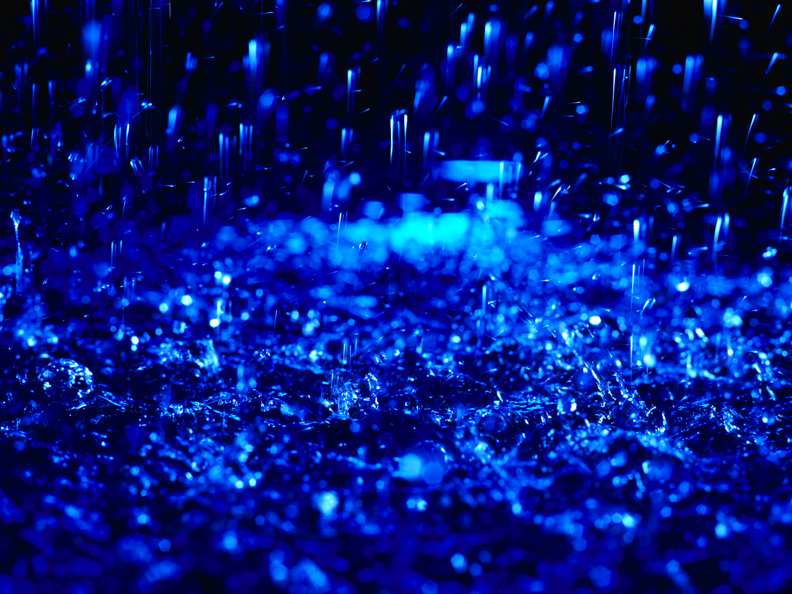 Blue Rain - HD Wallpaper 