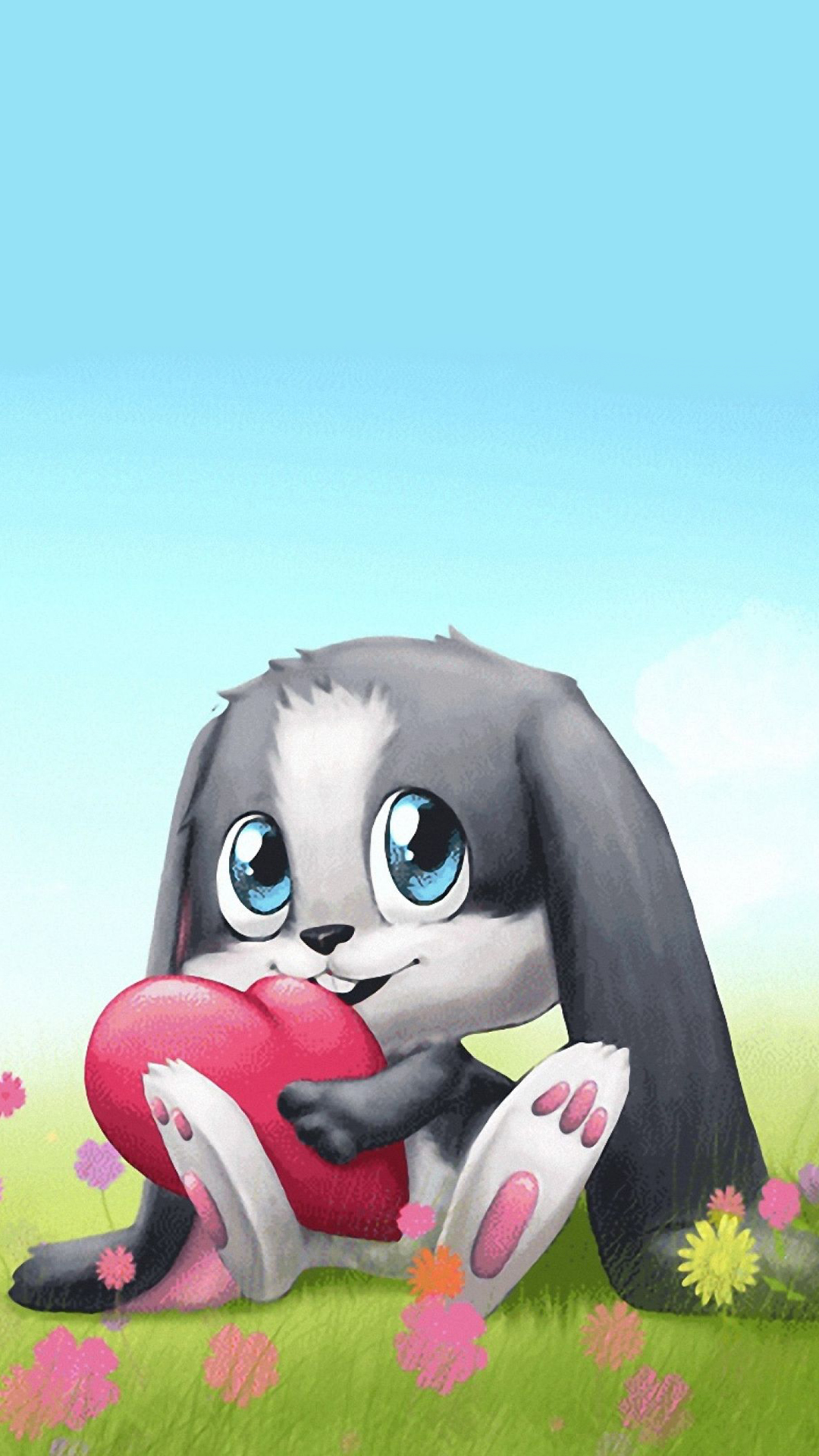 Cute Rabbit Wallpaper - Free Icon Folder Windows - HD Wallpaper 