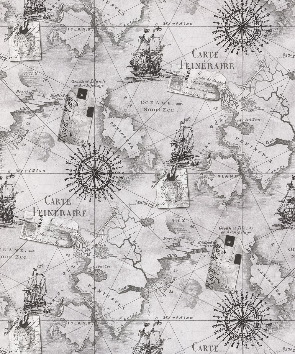 Vintage Cartography Nautical Atlas Map Wallpaper - HD Wallpaper 