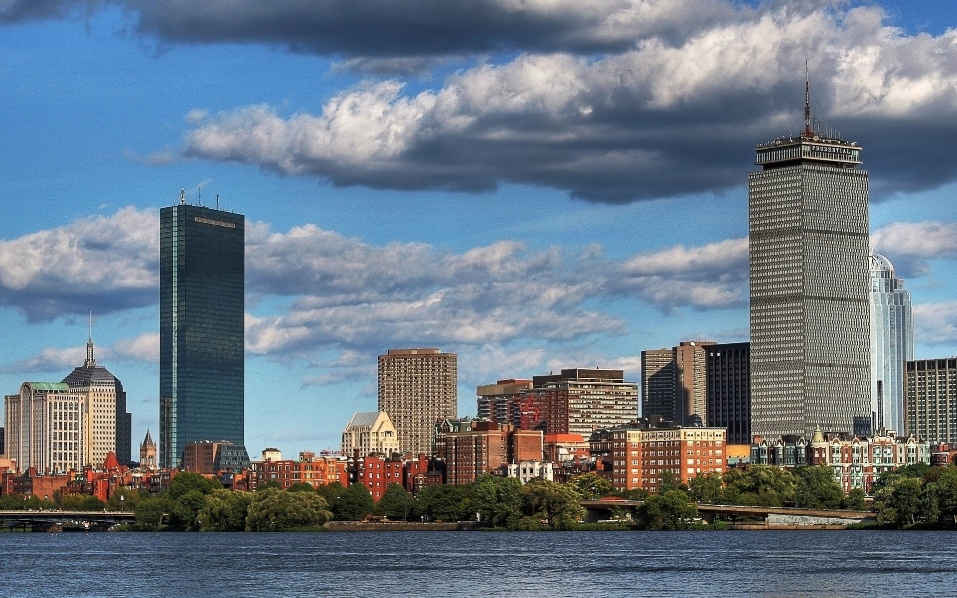 Man Made - Boston Skyline Desktop Background - HD Wallpaper 
