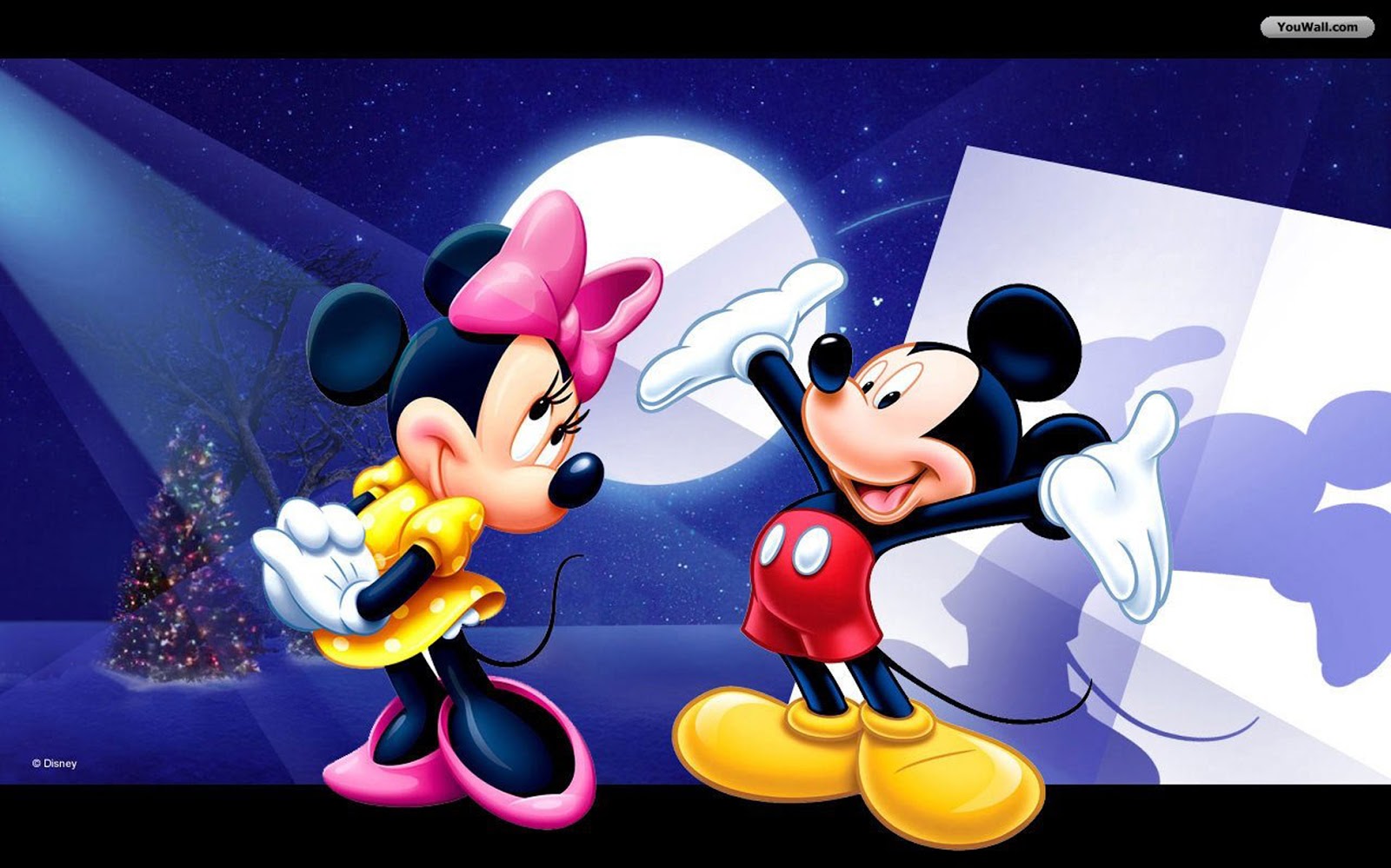 Mickey And Minnie Wallpaper Hd - Minnie Mouse And Mickey Mouse Wallpaper Hd - HD Wallpaper 