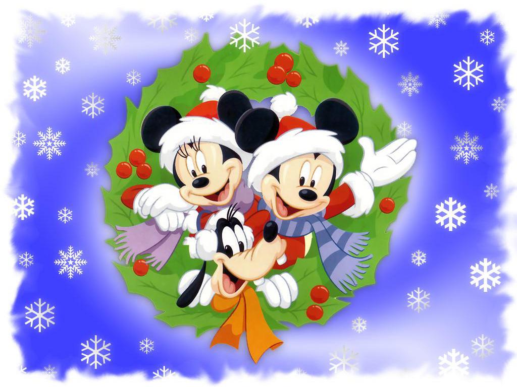 Mickey Minnie Merry Christmas - HD Wallpaper 