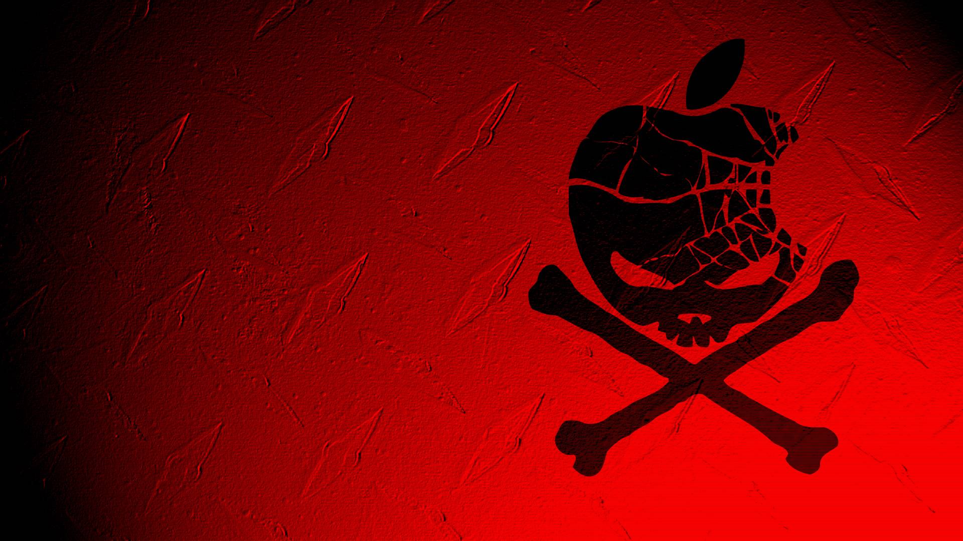 Apple Black And White Wallpapers Phone Yellow Blue - Black And Red Apple - HD Wallpaper 