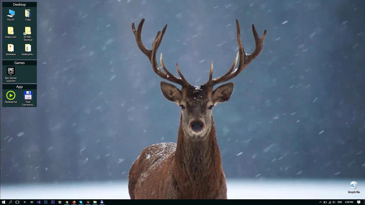 Deer Hd - HD Wallpaper 