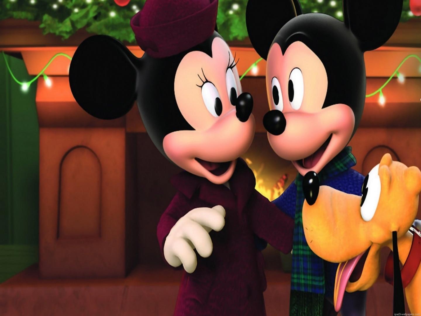 Mickey And Minnie Wallpapers Hd Quality - Mickey Mouse Christmas Wallpaper Free - HD Wallpaper 