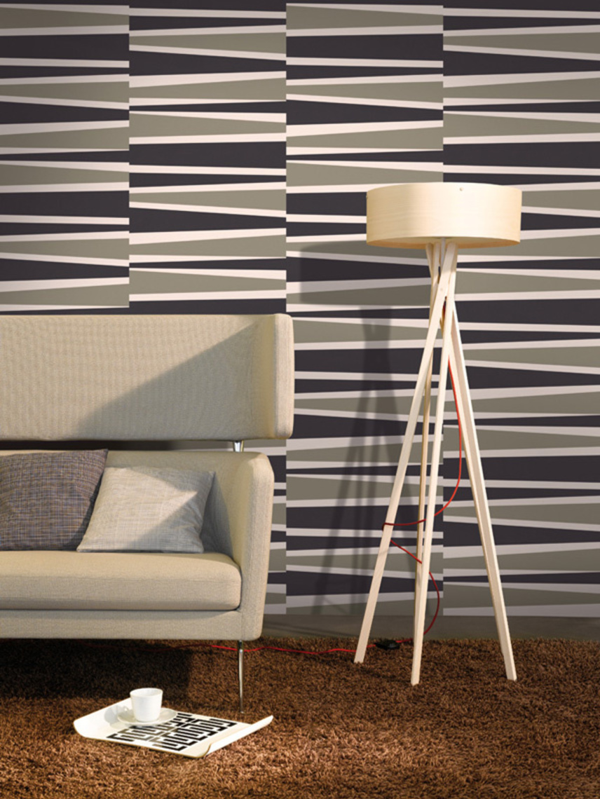 Lounge Black Wallpaper - Behangpapier Zwart Wit Design - HD Wallpaper 