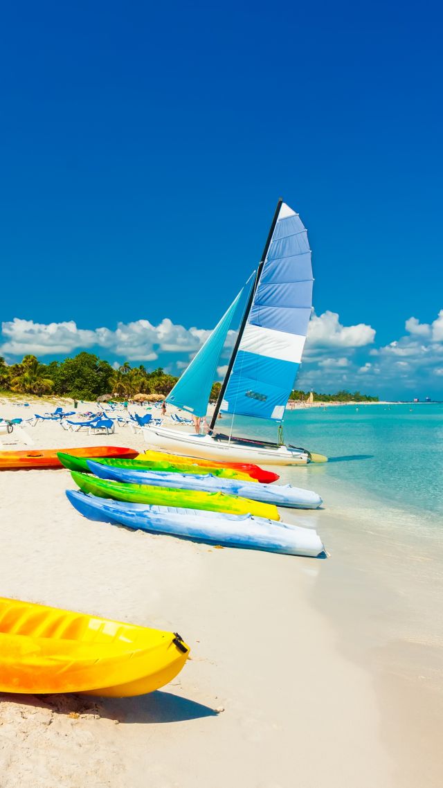 Ocean, 5k, 4k Wallpaper, 8k, Beach, Boats, Travel, - Cuba Holidays - HD Wallpaper 