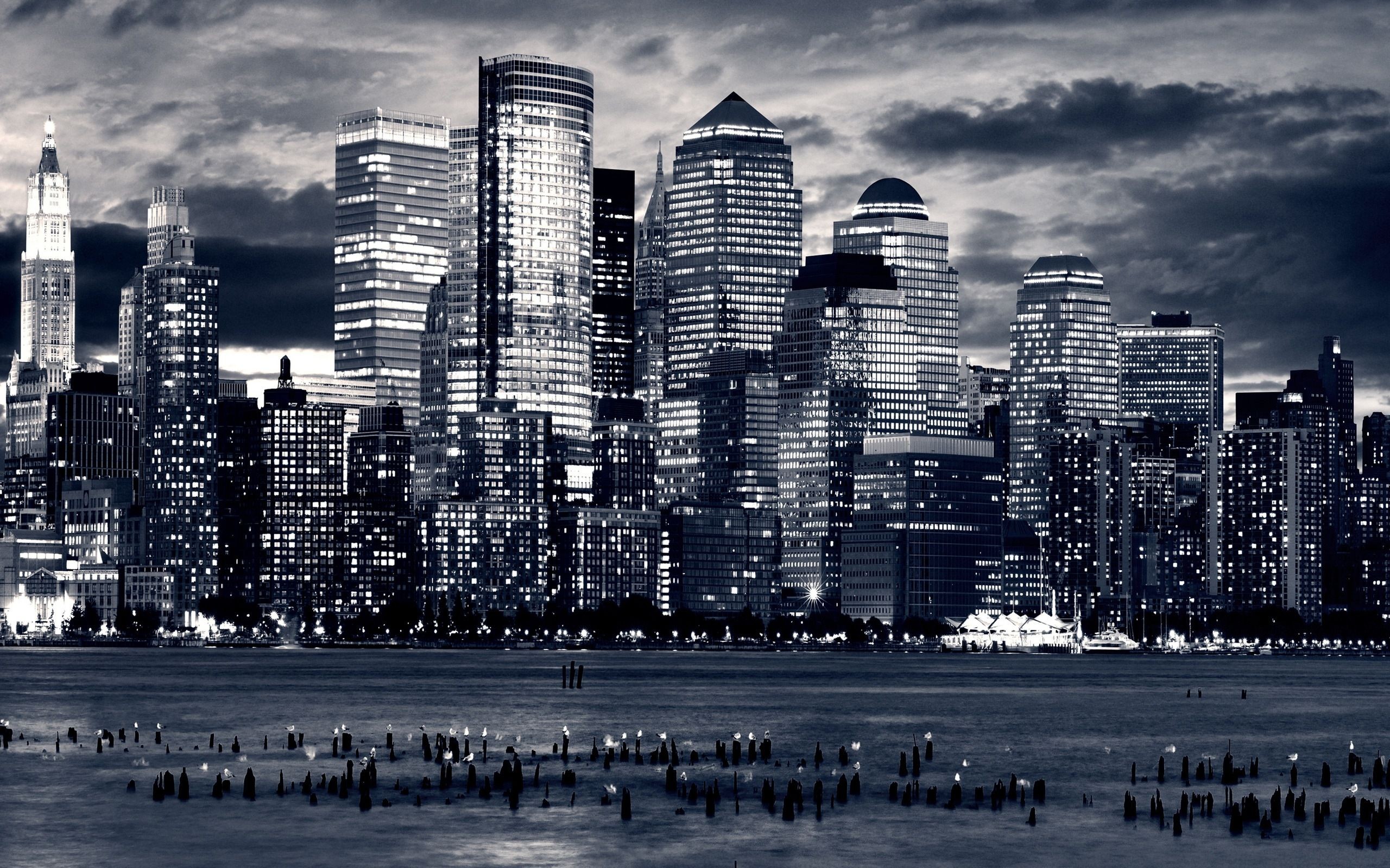 London Skyline Black And White - 2560x1600 Wallpaper 