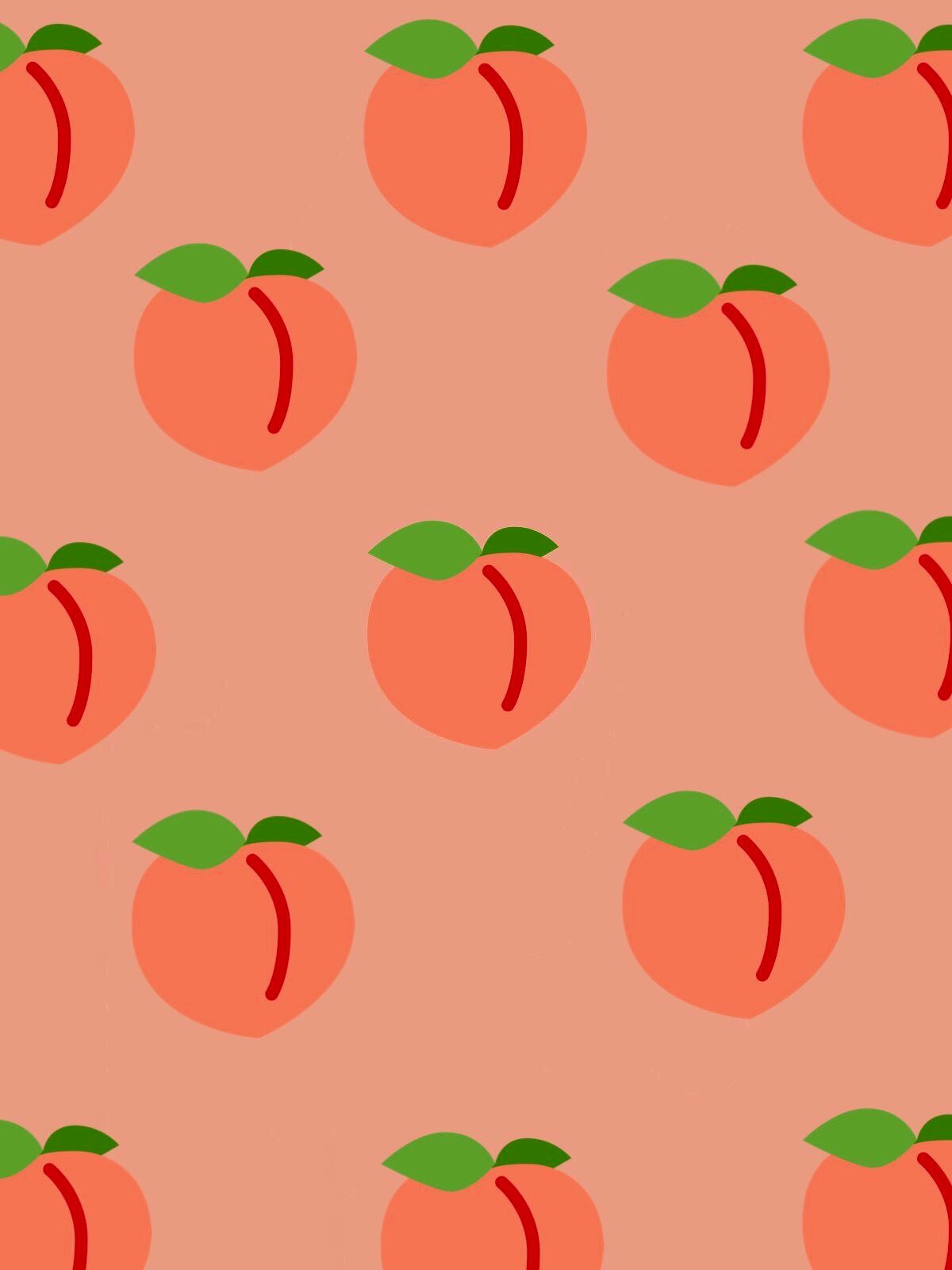 P E A C H - Cute Peach Background - HD Wallpaper 