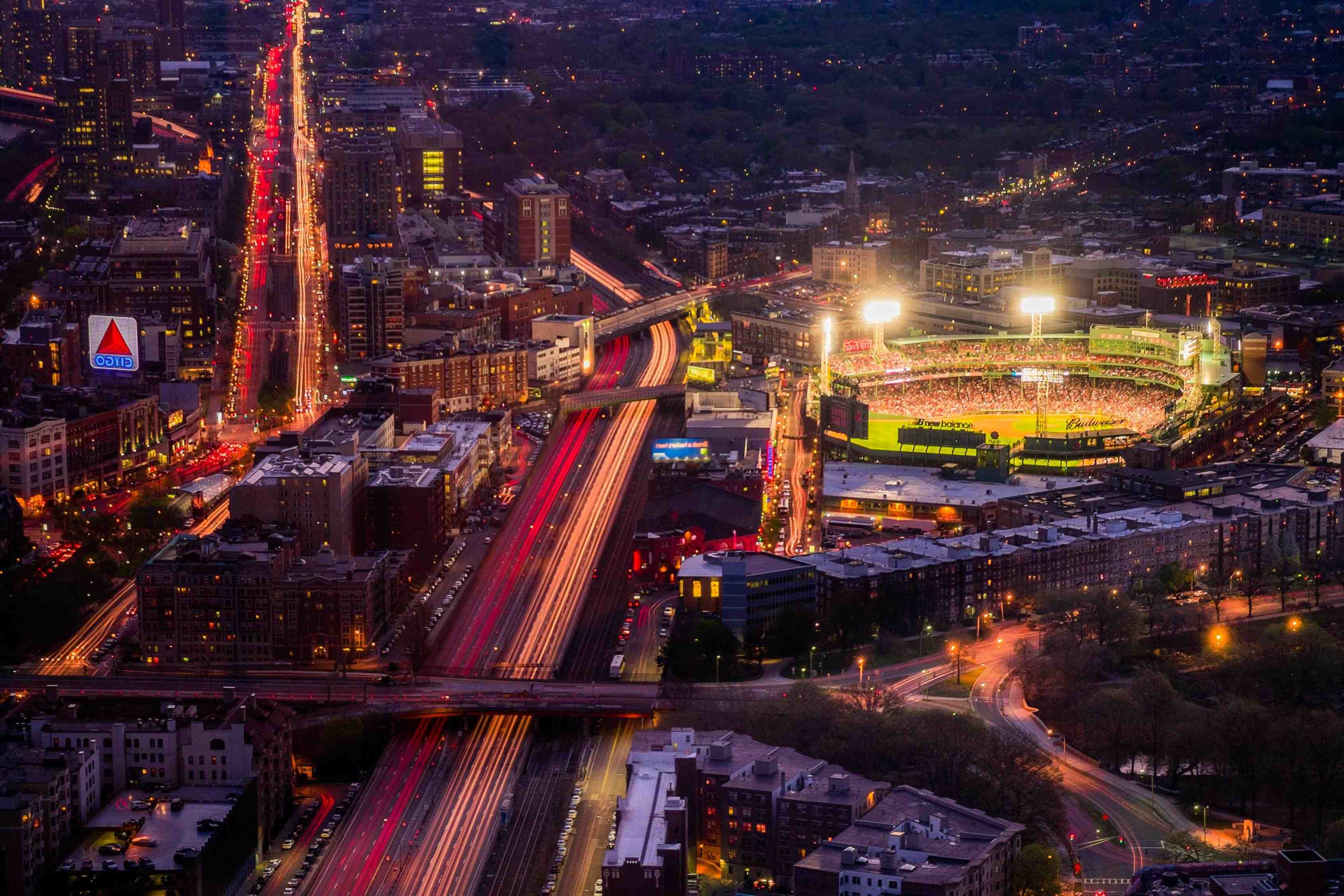 Boston Skyline Wallpaper Fenway 3380x2254 Wallpaper Teahub Io