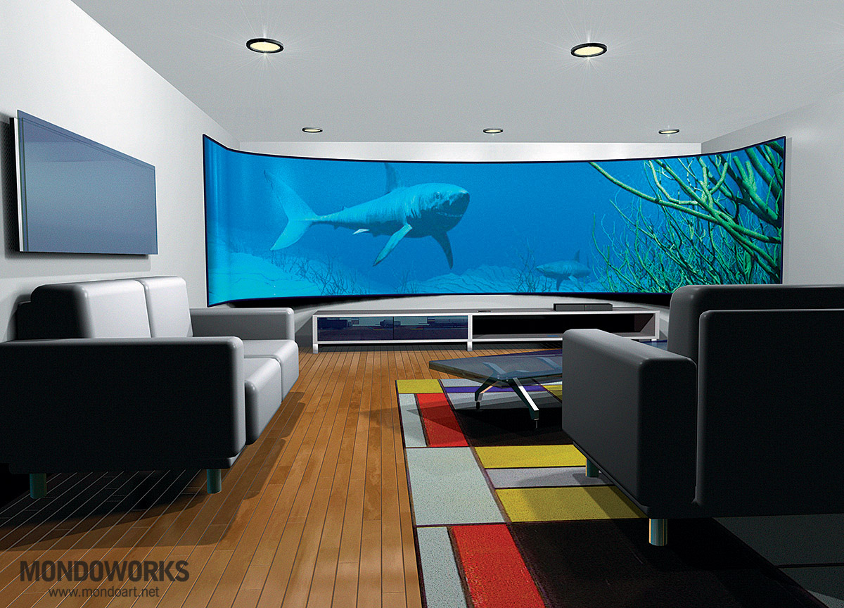 Future Technology Living Room - HD Wallpaper 