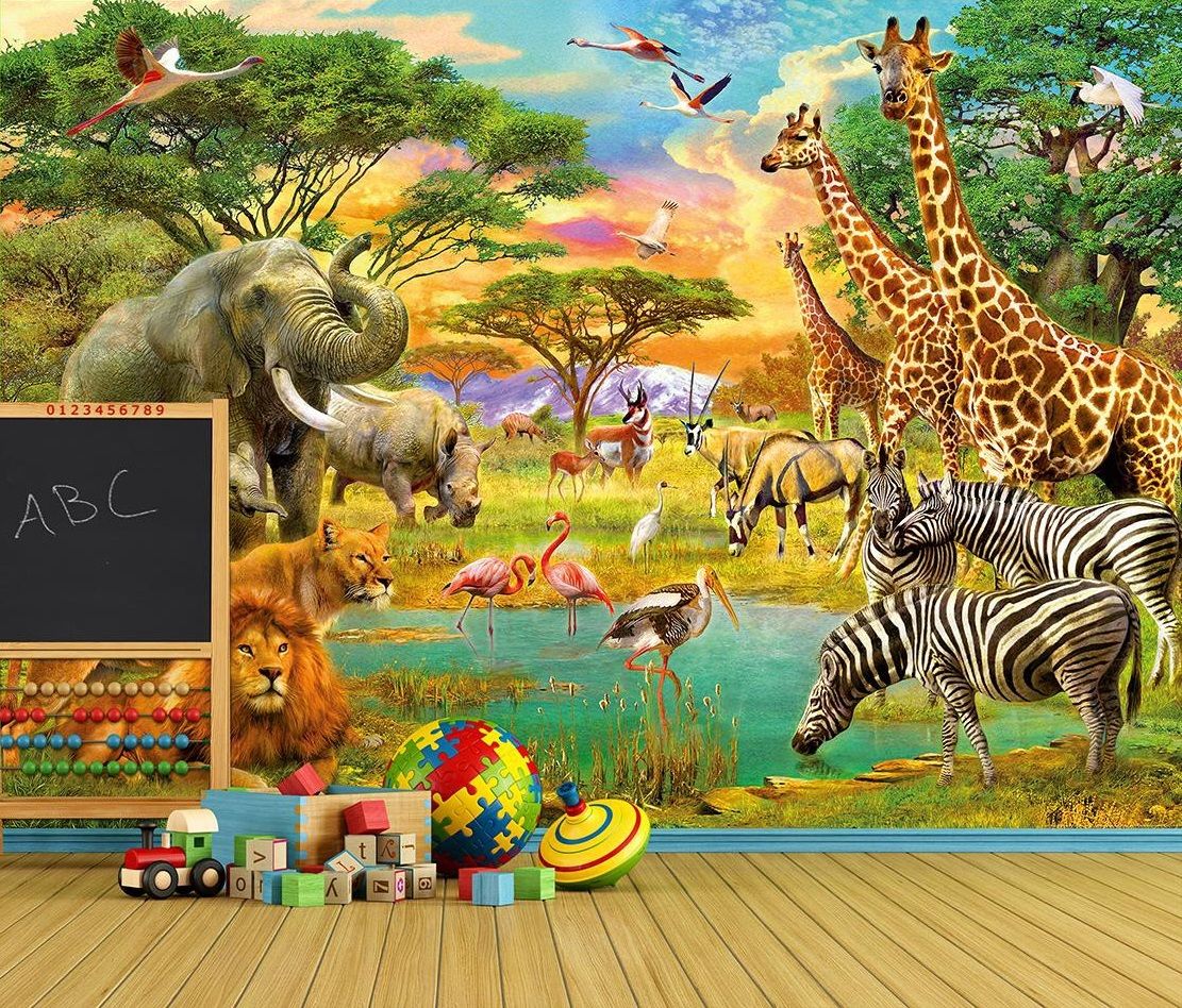Safari Wall Murals - HD Wallpaper 