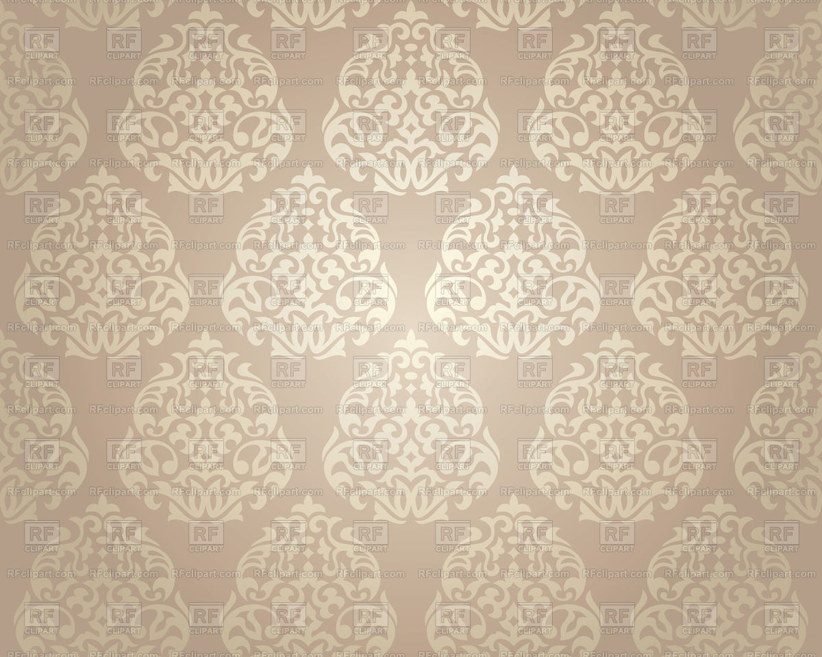 White Damask Ornament On Beige Background - Wallpaper - HD Wallpaper 