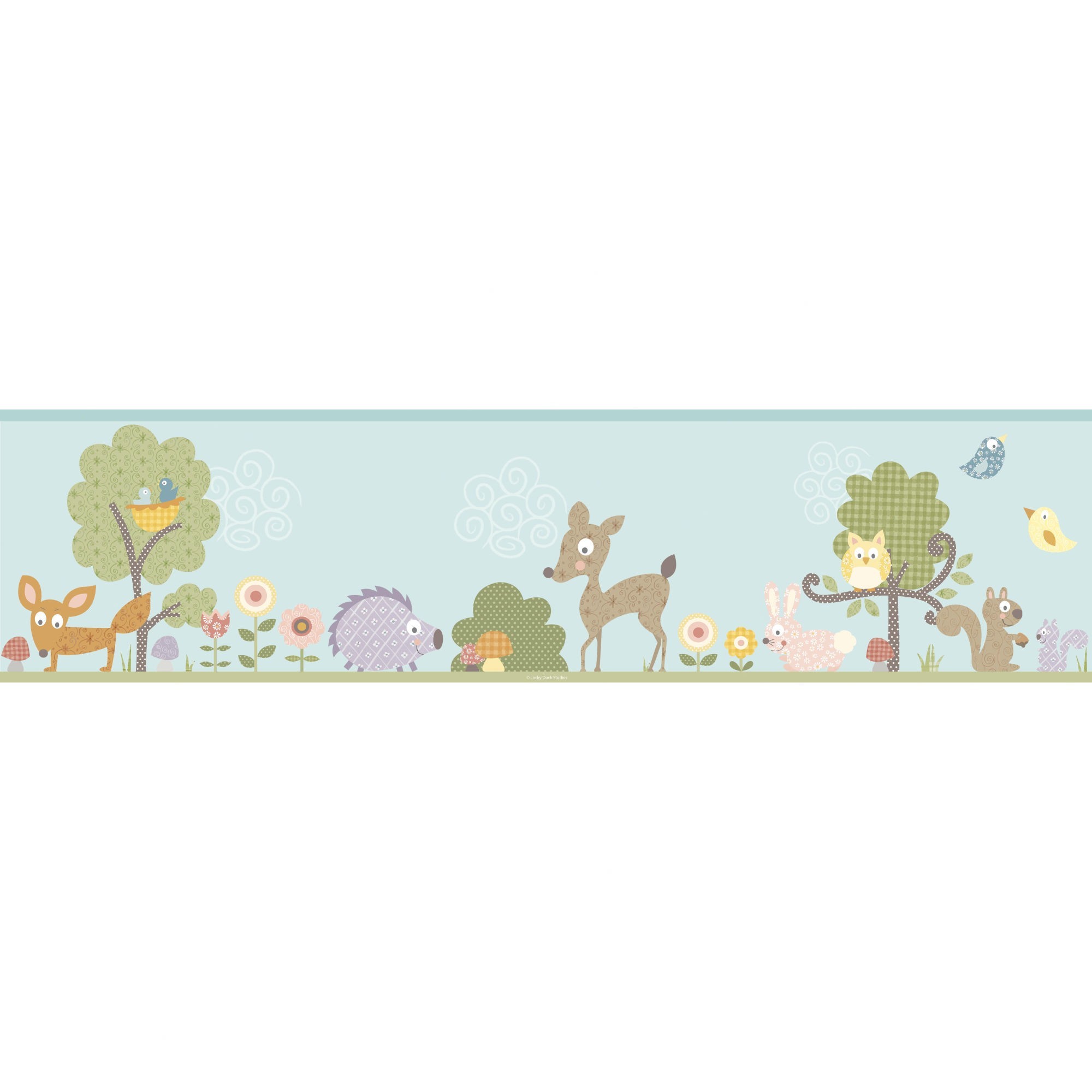 Room Mates Studio Designs Woodland Animals Wall Border - Baby Wallpaper Border - HD Wallpaper 