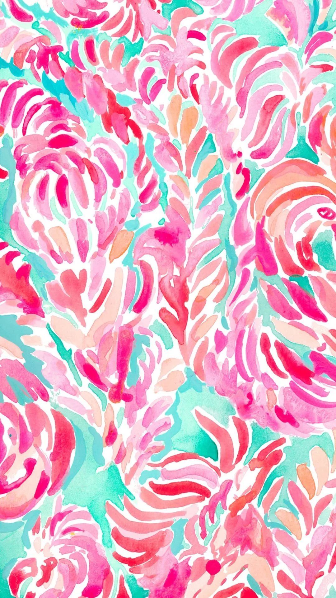 Lilly Pulitzer Iphone Hd Wallpaper - Cute Backgrounds Tropical Watercolor - HD Wallpaper 
