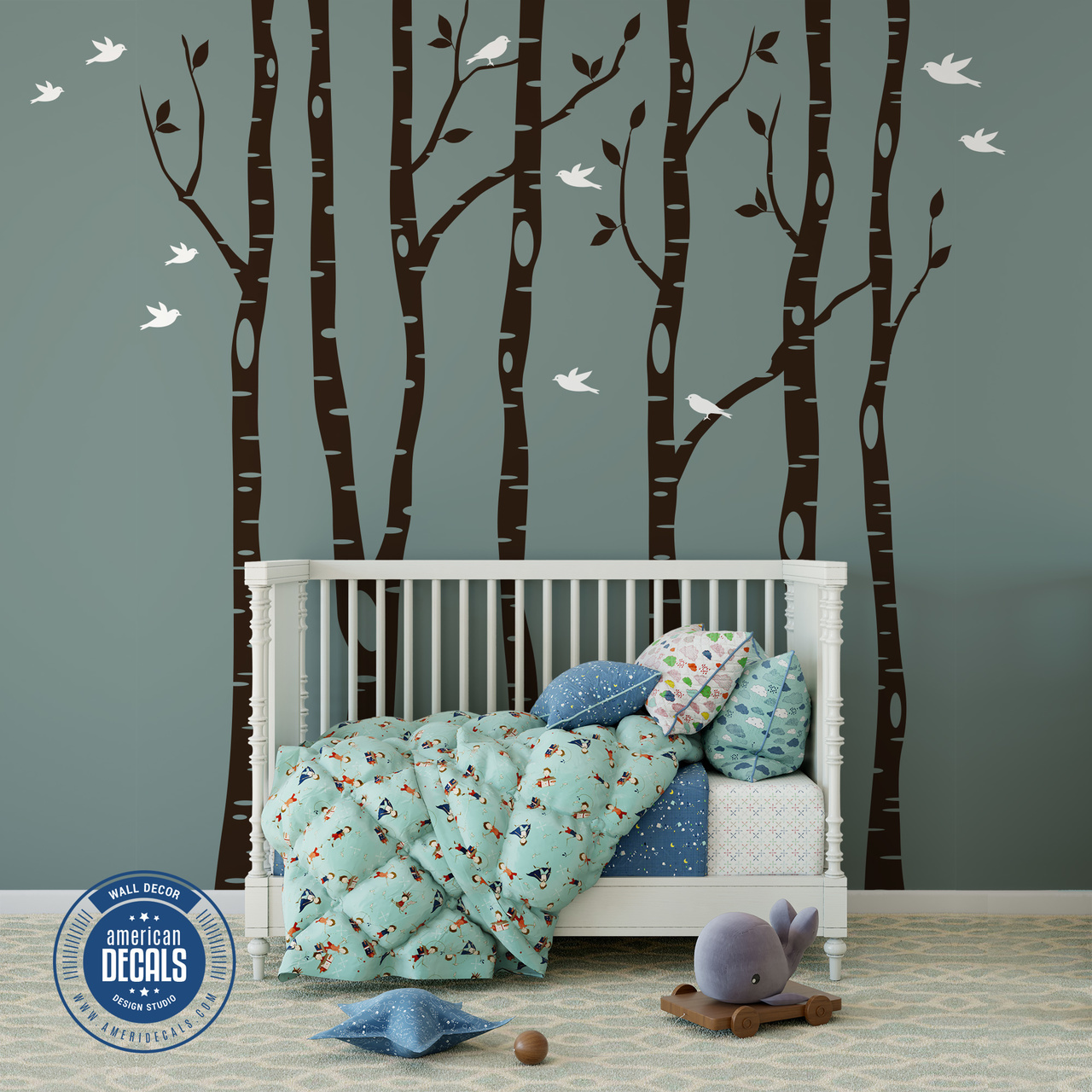 Elephant Nursery Wall Stickers - HD Wallpaper 