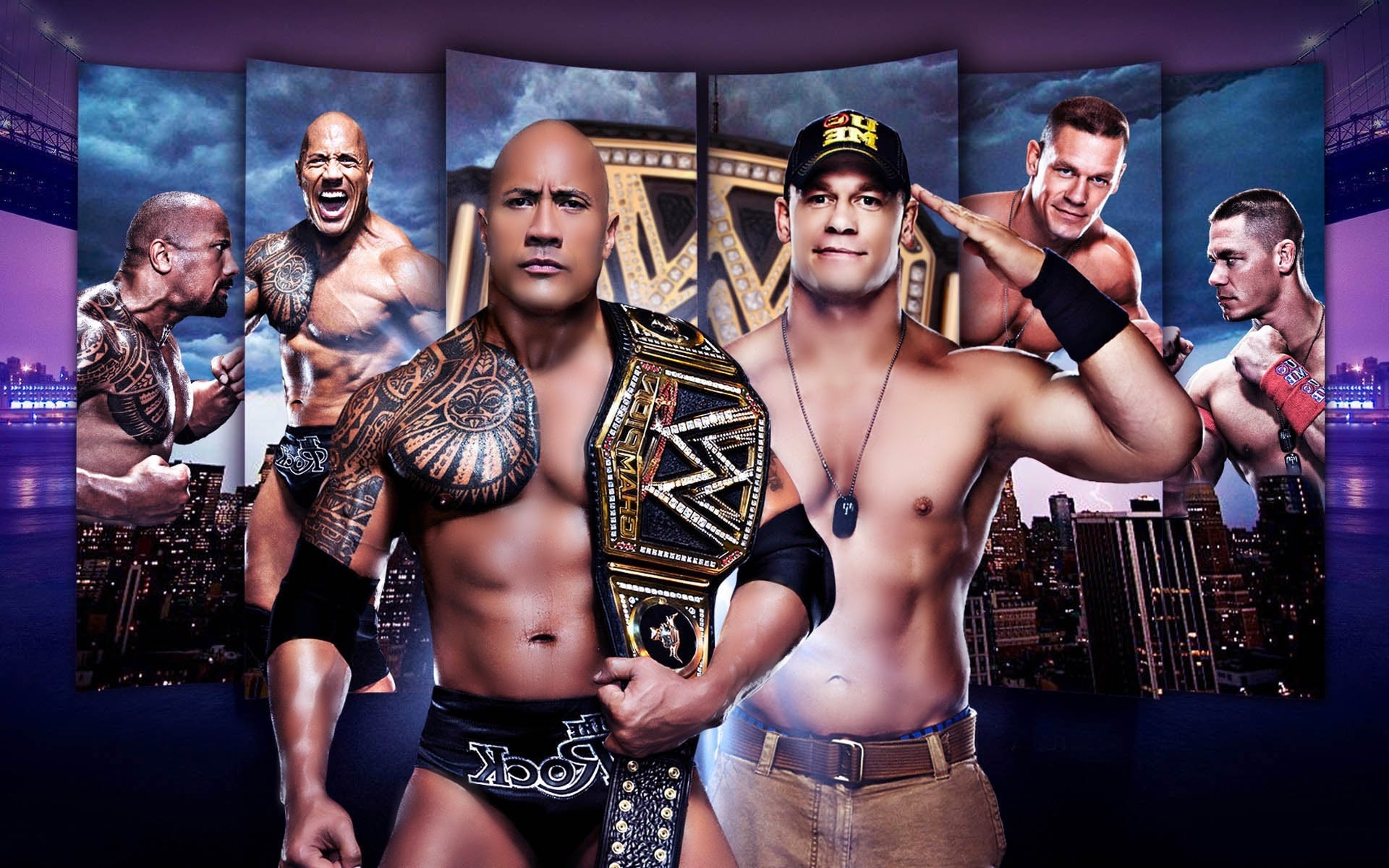 Wwe The Rock And John Cena Hd Wallpaper - Wwe John Cena 1920 - HD Wallpaper 
