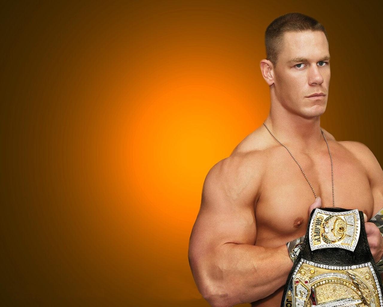 John Cena With His Wwe Championship Belt - John Cena Wwe Champion - HD Wallpaper 