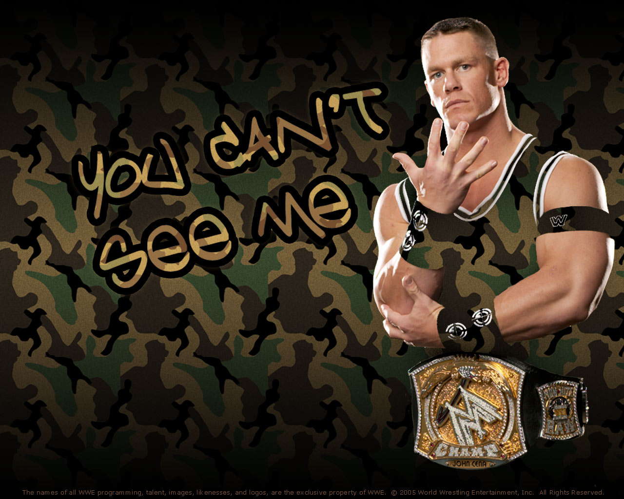 John Cena Superstar Wallpaper - John Cena Camo You Cant See Me - HD Wallpaper 