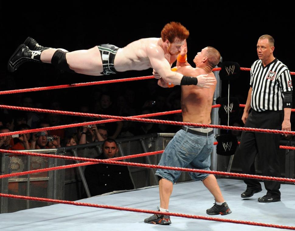 John Cena Fight With Sheamus Wallpaper,john Cena Hd - HD Wallpaper 