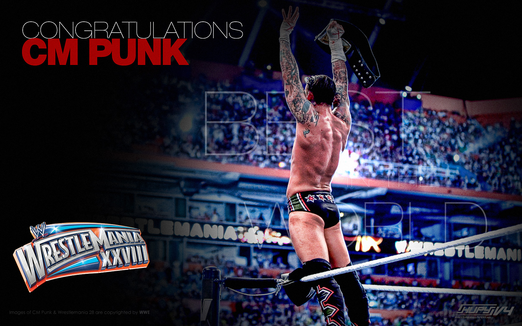 Best In The World - Wwe Cm Punk Wrestlemania - HD Wallpaper 