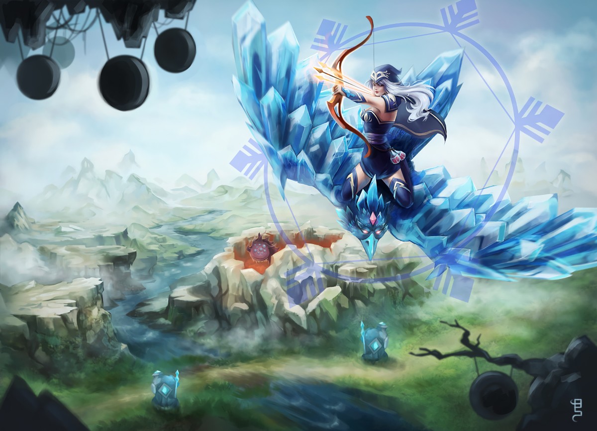 Anivia & Ashe By Schuhoku Hd Wallpaper Artwork Fan - Ashe And Anivia - HD Wallpaper 