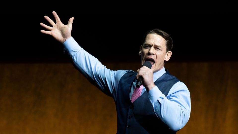 Actor John Cena Speaks On Stage During The Cinemacon - HD Wallpaper 