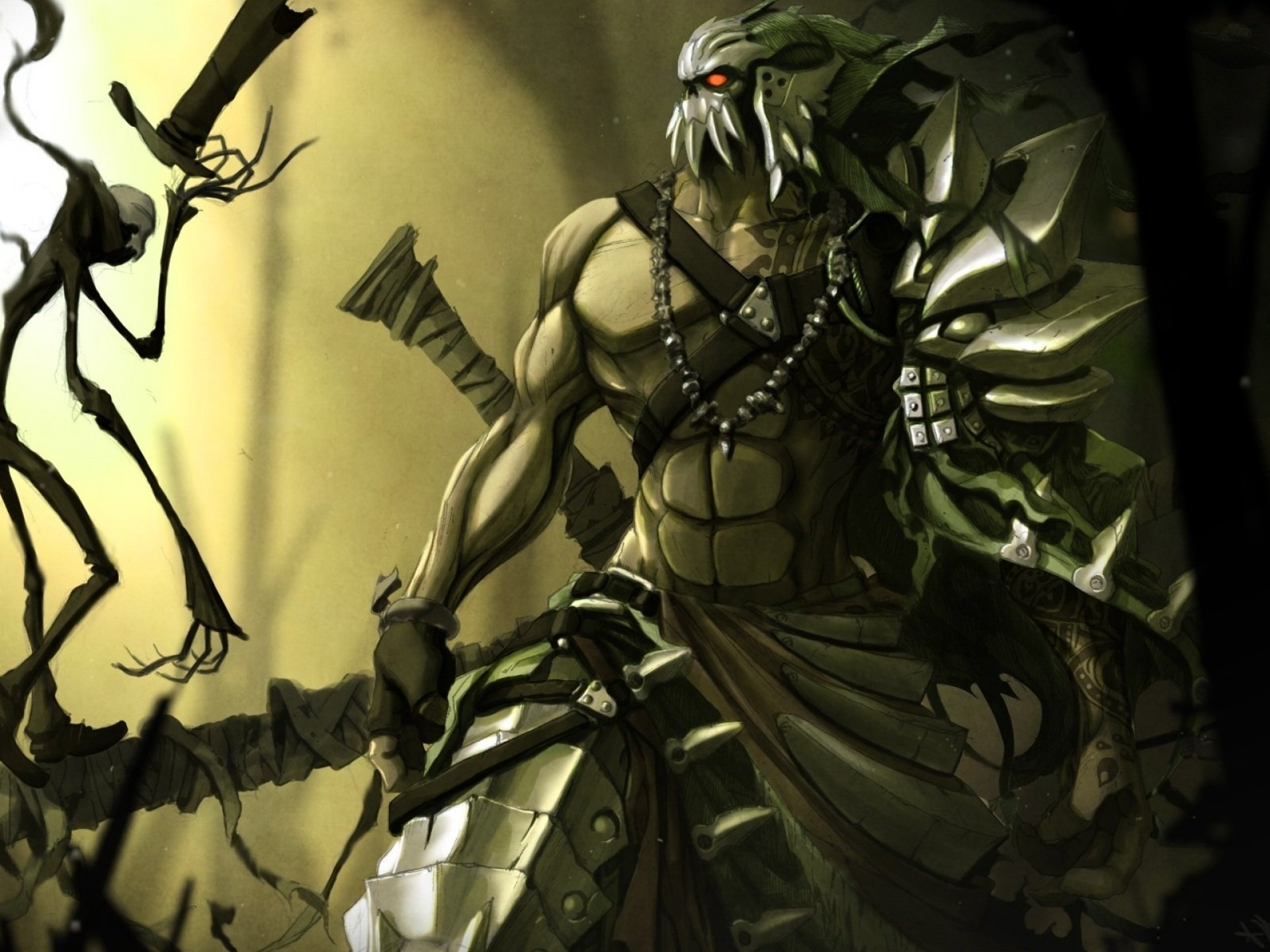 Warrior Samson Fantasy Art - HD Wallpaper 