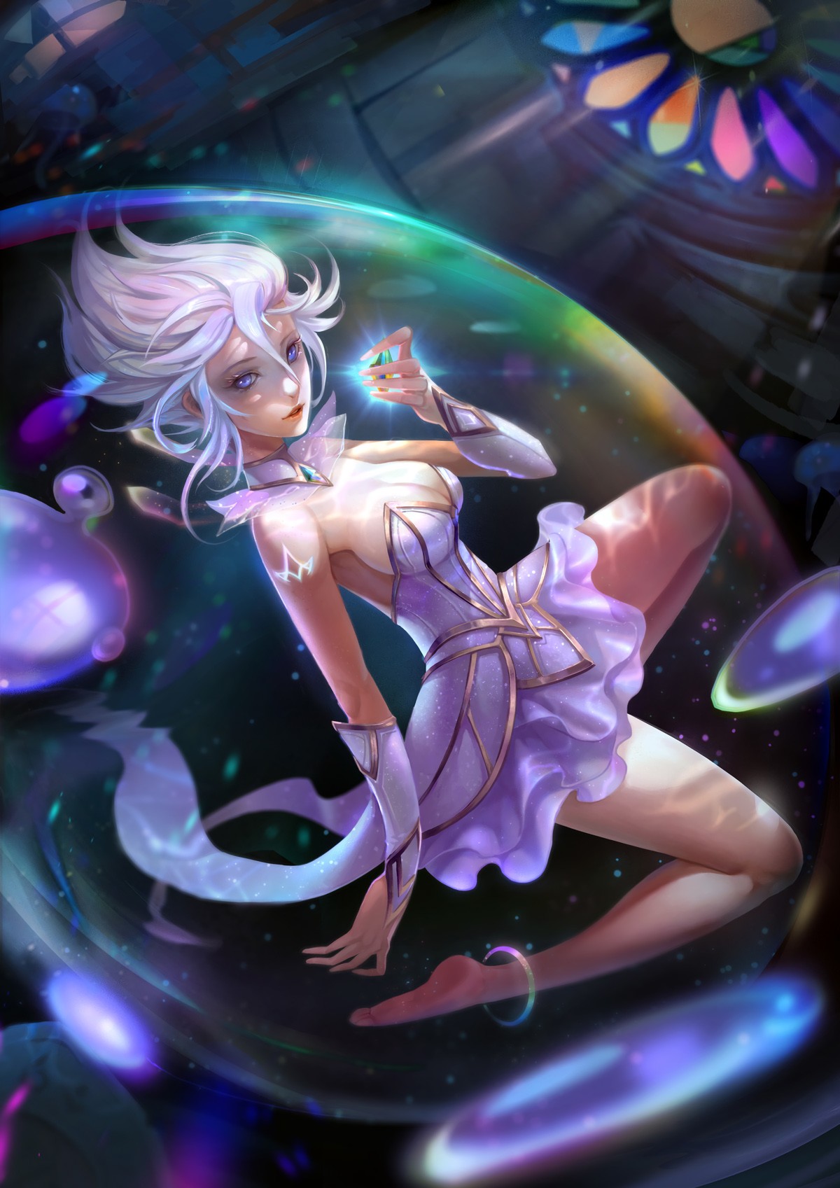 Elementalist Lux By Kusanagi Lin Hd Wallpaper Background - Lol Elementalist Lux Fan Art - HD Wallpaper 