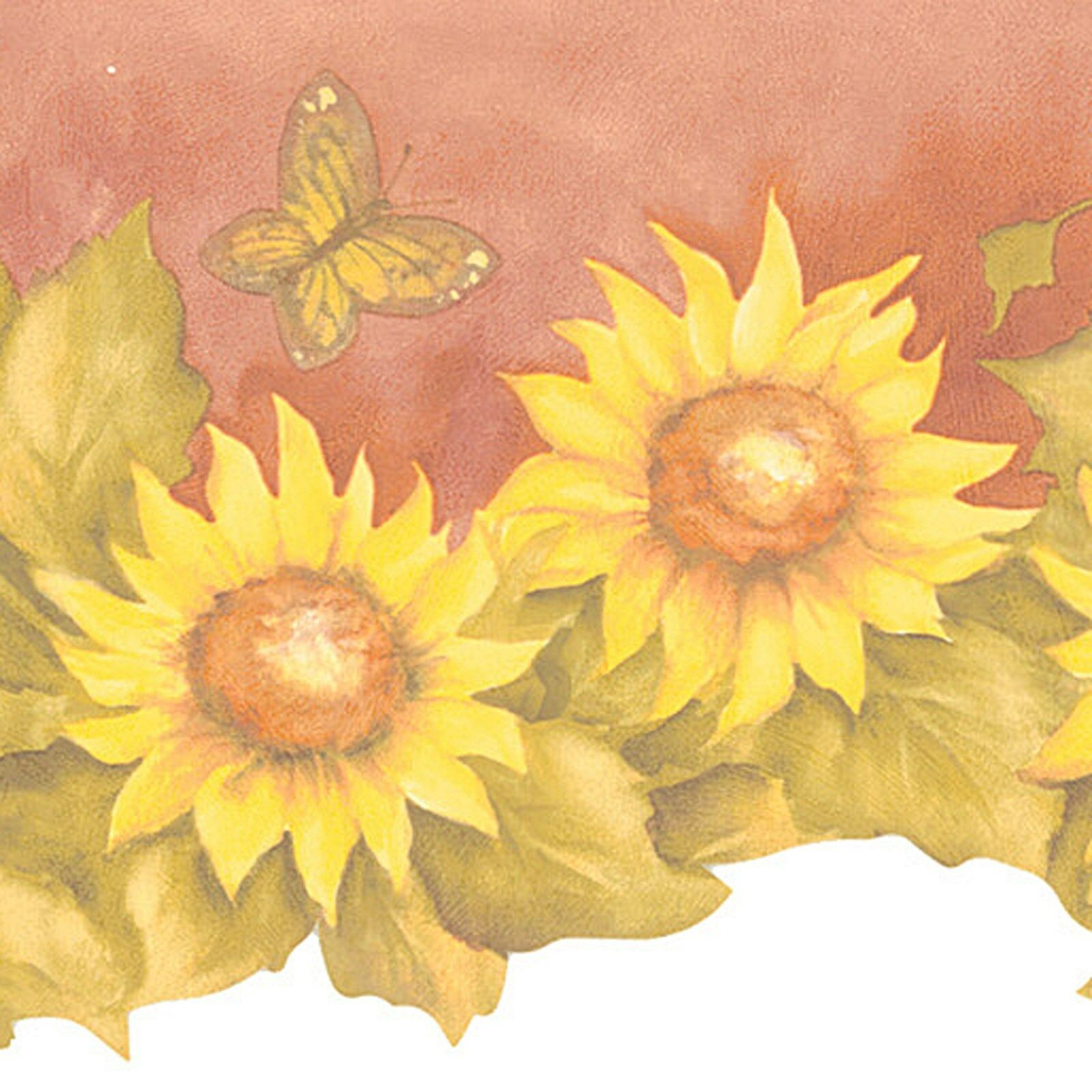Upc 091212591578 Product Image For Sunflower & Butterflies - Cenefa De Girasoles - HD Wallpaper 