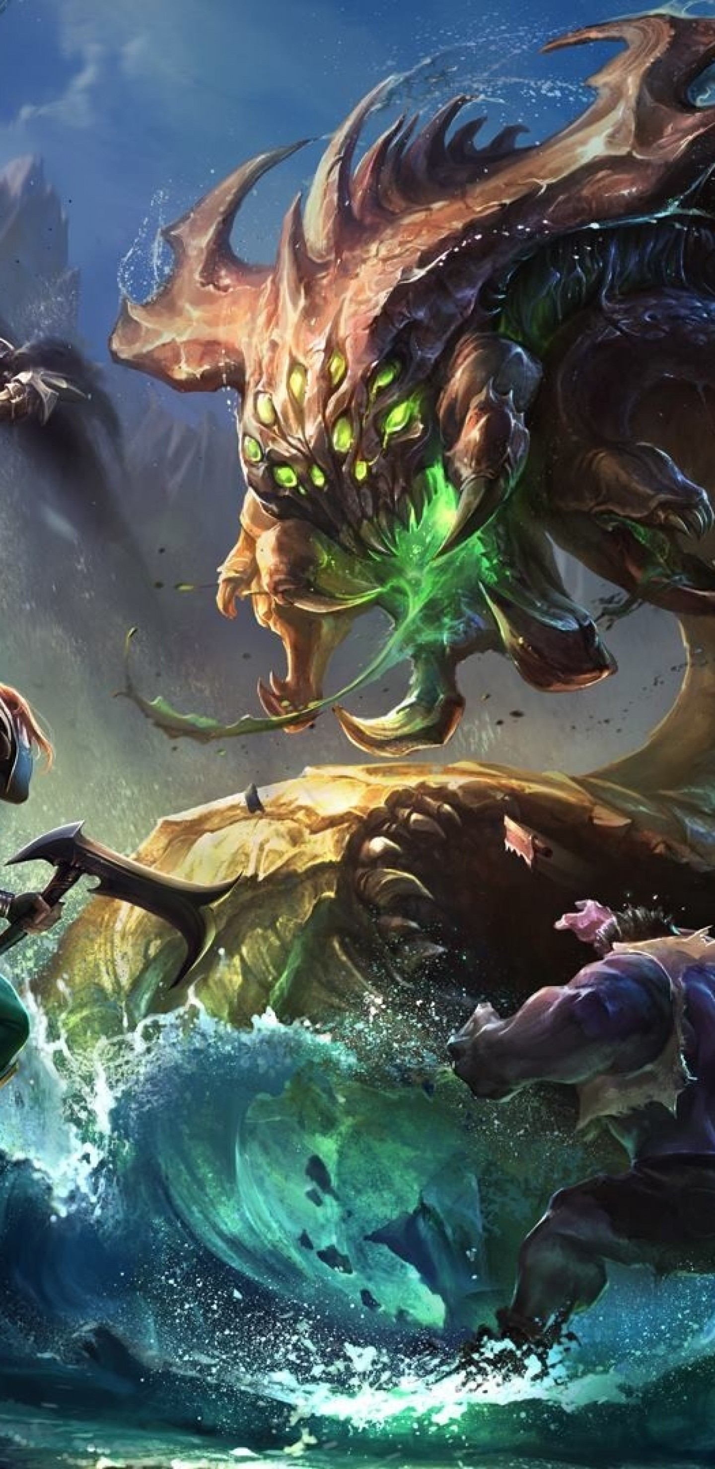 League Of Legends, Baron Nashor, Akali, Teemo, Artwork, - League Of Legends Baron Nashor - HD Wallpaper 