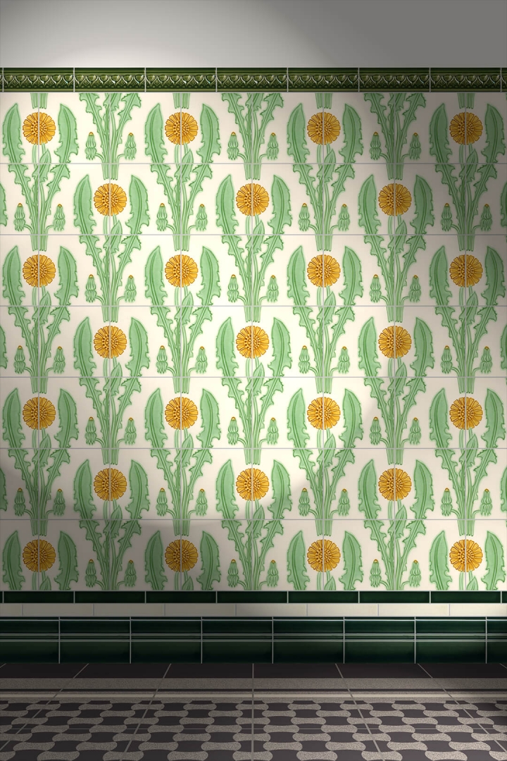 Wall Tiles Borders, Base Tiles And Trim Pieces Verlegebeispiel - Wallpaper - HD Wallpaper 
