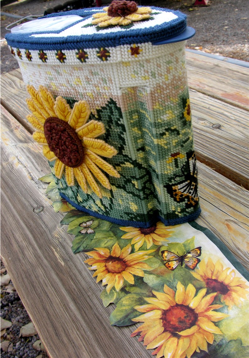 Plastic Canvas Sunflower - HD Wallpaper 