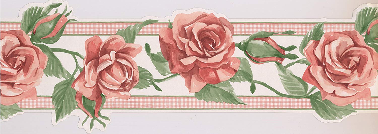 Pink Roses Wallpaper Border - HD Wallpaper 