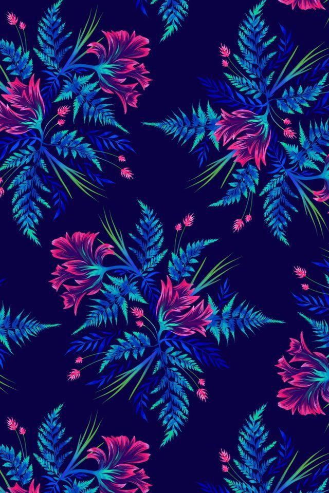 Pink And Blue Leaf - HD Wallpaper 