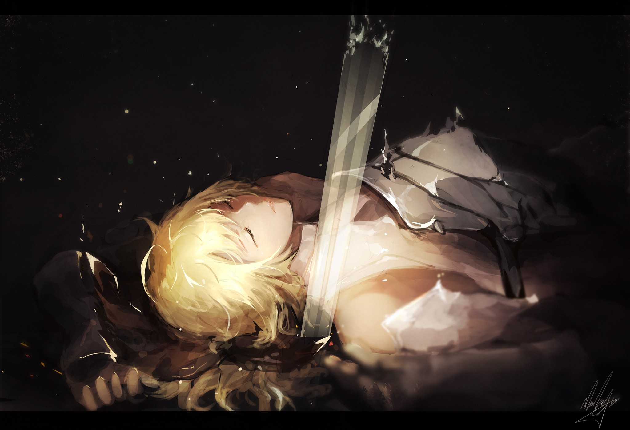 Saber Lily Unlimited Blade Work - HD Wallpaper 