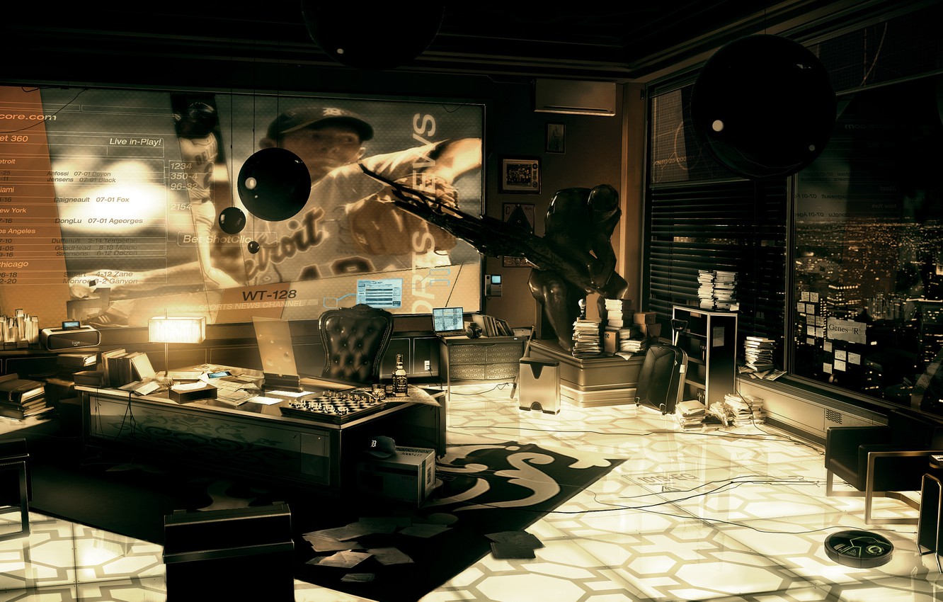 Photo Wallpaper Office, Deus Ex, Human Revolution, - Deus Ex Sarif Office - HD Wallpaper 