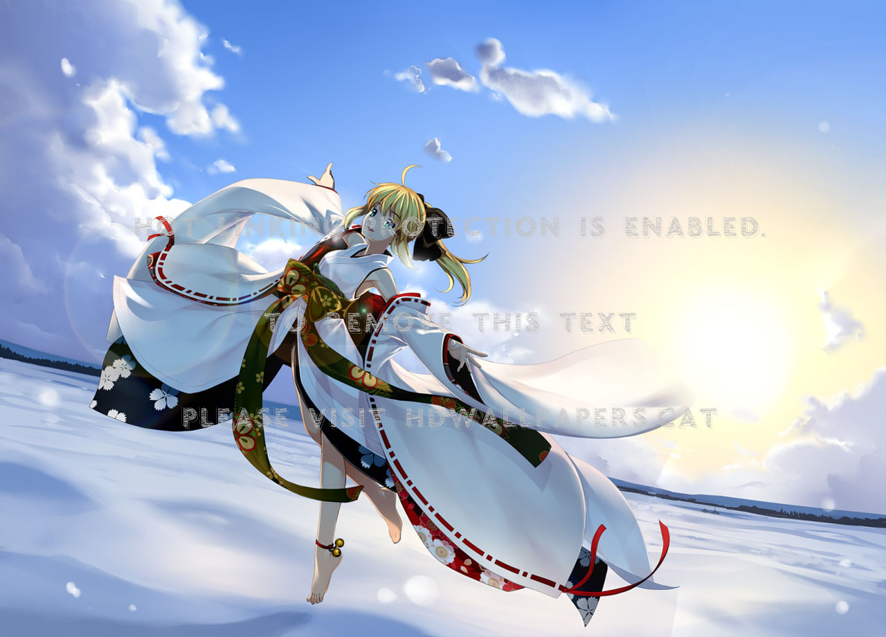 Saber Lily Fate Stay Night Girl Female - Fate Saber Snow - HD Wallpaper 