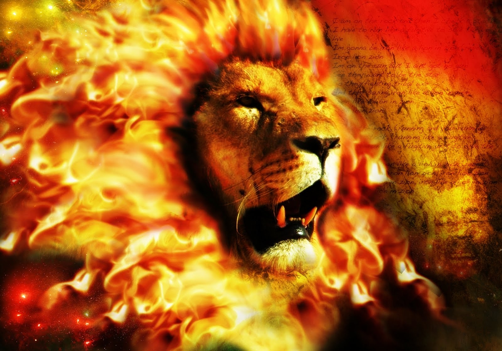 Humilhai-vos Pois Debaixo Da Potente Mão De Deus Para - Fire Lion Background Hd - HD Wallpaper 