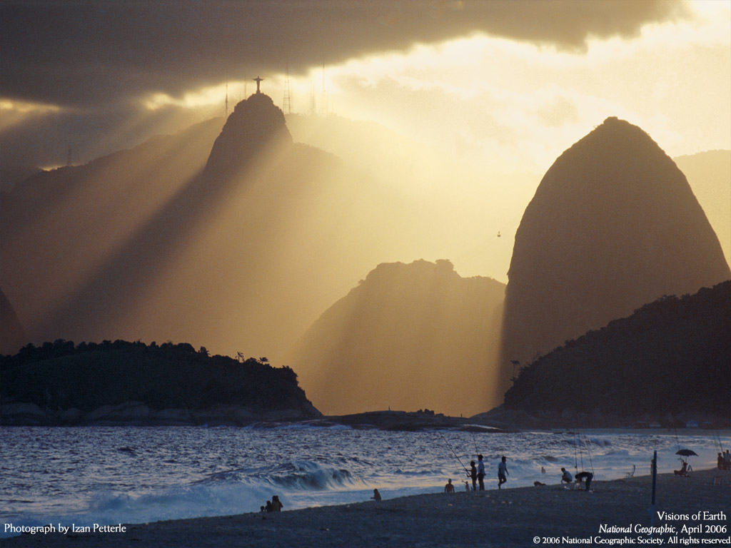 Rio De Janeiro, Beach, And Cristo Redentor Image - Dope Places On Earth - HD Wallpaper 