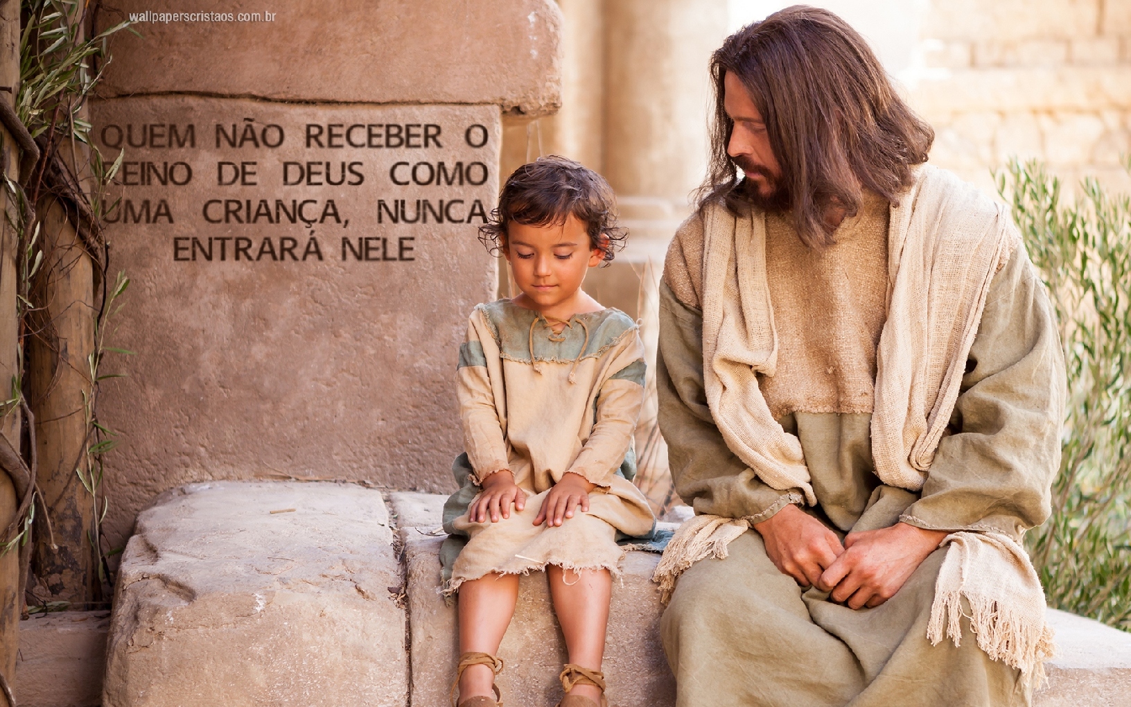 Wallpaper Cristao Hd Quem Nao Receber O Reino De Deus - Life Of Jesus Christ - HD Wallpaper 
