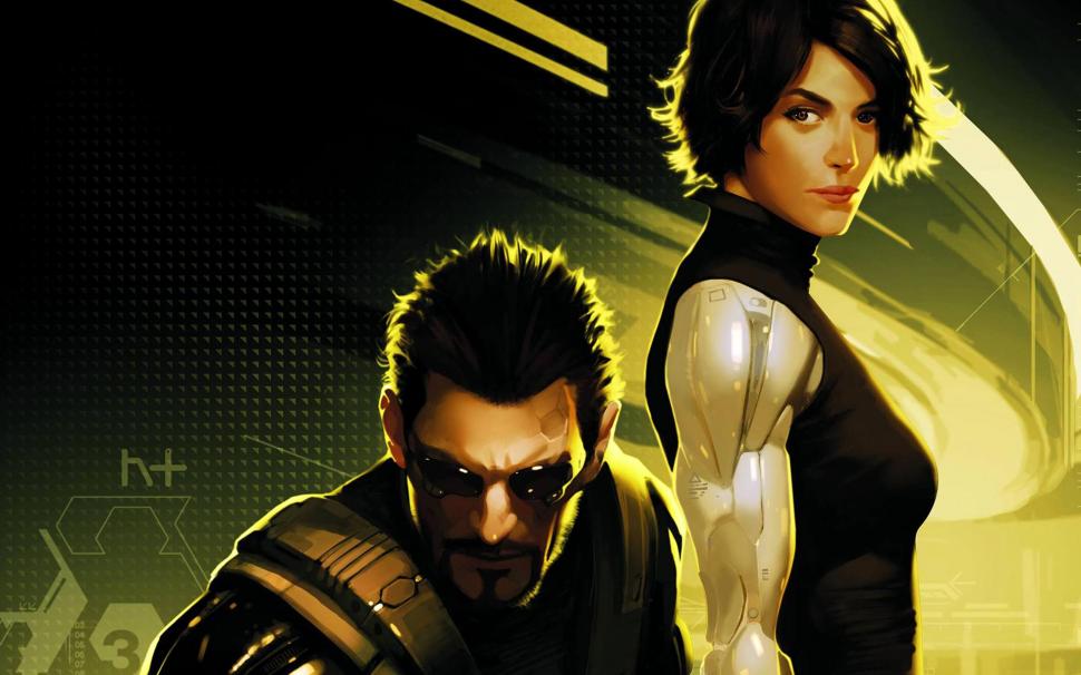 Deus Ex Human Revolution, Art, Adam Jensen, Katrina - Deus Ex Human Revolution Wallpaper Phine - HD Wallpaper 