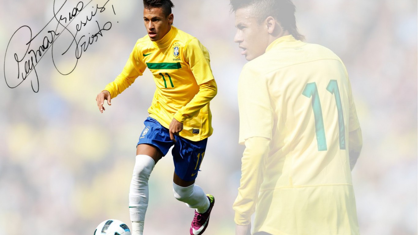 Neymar Jesus Cristo Autograph Wallpaper - Autograph Of Neymar - HD Wallpaper 