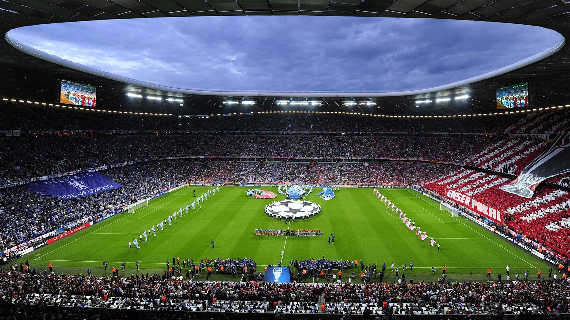 Allianz Arena Bayern Munchen Chelsea Fc Football Pitch - Final Champions Allianz Arena - HD Wallpaper 