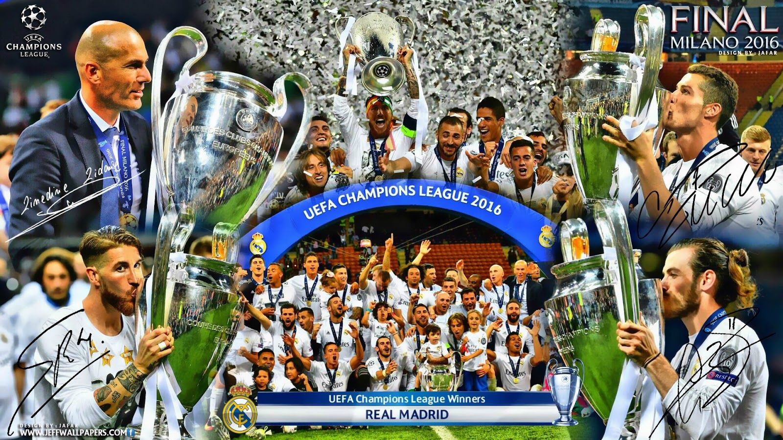 Download Gambar Wallpaper Real Madrid Kumpulan Wallpaper - Real Madrid Champions 2016 - HD Wallpaper 