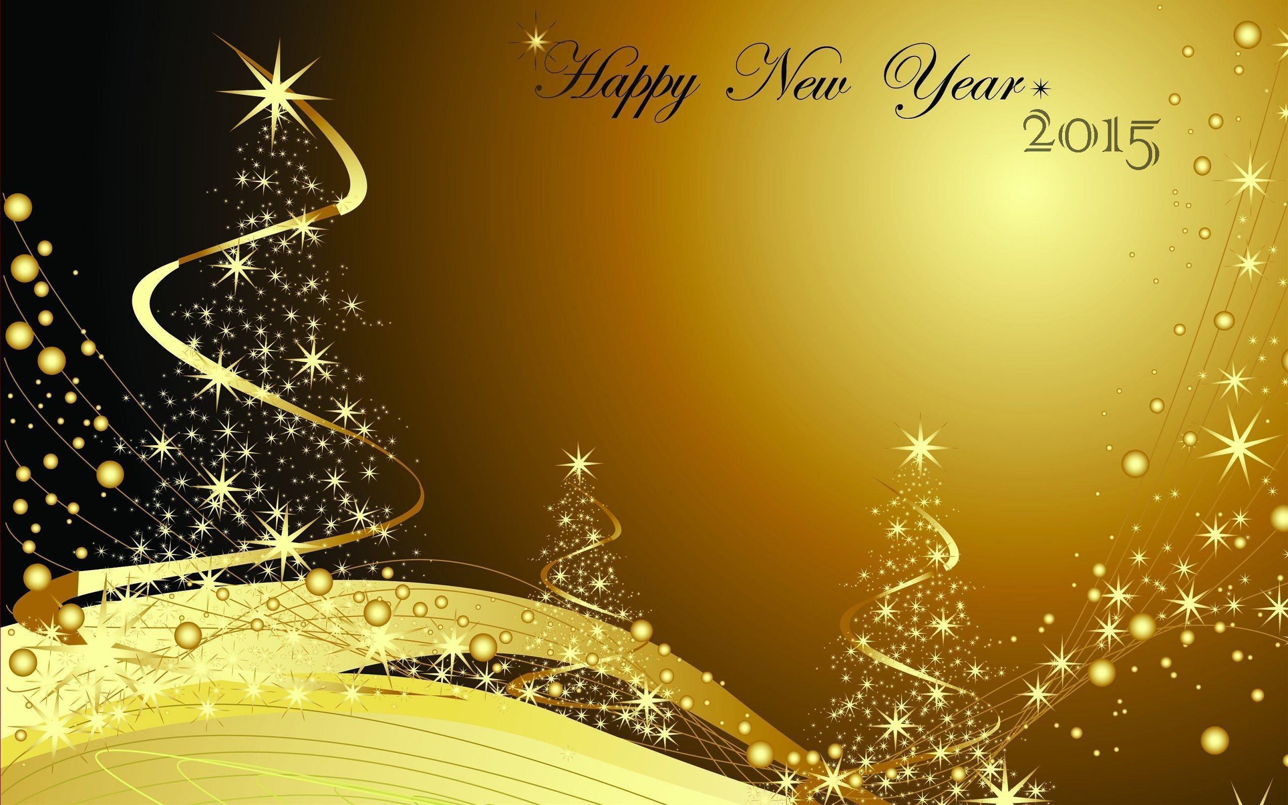 Hd Happy New Year Golden Backgrounds 2015 Wallpaper - New Year Greetings Background - HD Wallpaper 