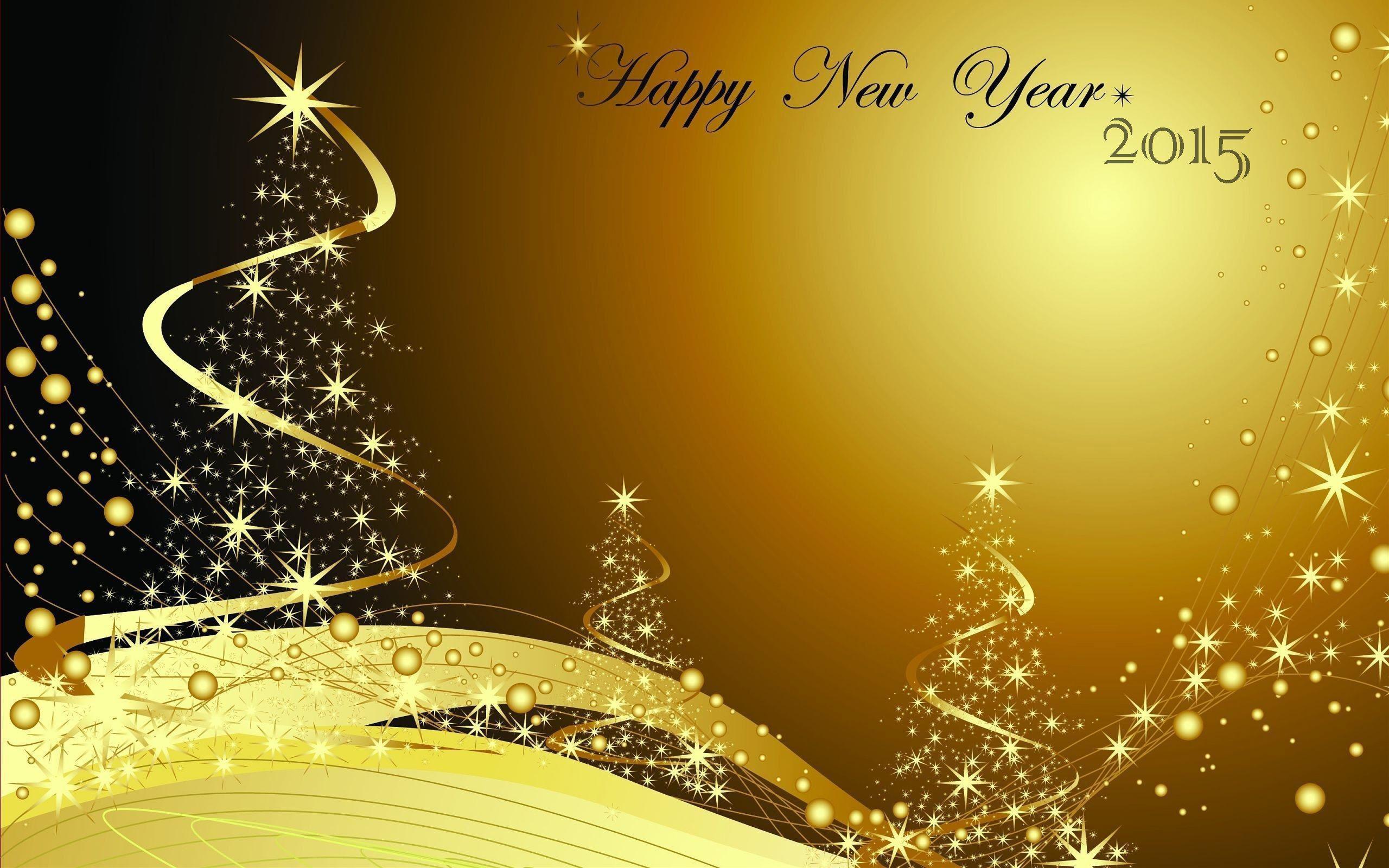 Hd Happy New Year Golden Backgrounds 2015 Wallpaper - New Year Greetings Background - HD Wallpaper 